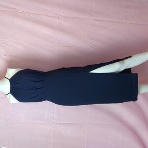 Lulu's Dreamy Date Night Sleeveless Midi Dress in Navy Blue size XS